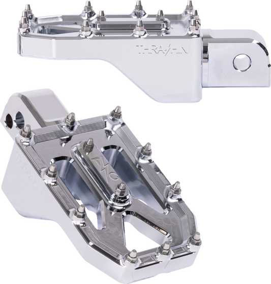Thrashin Supply Chrome Aggressor Rear Foot Pegs for 2018-2025 Harley Softail