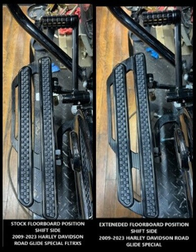 Pro pad Black Front FloorBoard .8" Out Extension Kit fits 2009-20 Harley Touring