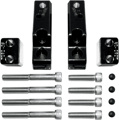 La Choppers Black Passenger Floorboard Relocation Brackets 93-09 Harley Touring