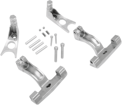 Drag Specialties Chrome Passenger Floorboard Mounts for 2000-2017 Harley Softail