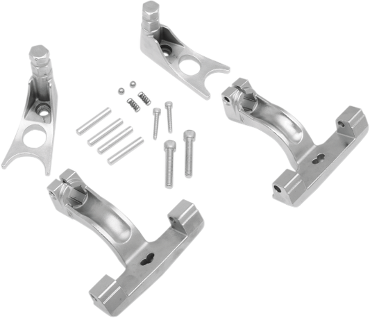 Drag Specialties Chrome Passenger Floorboard Mounts for 2000-2017 Harley Softail