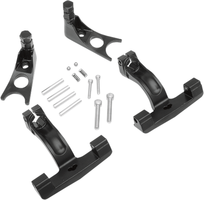 Drag Specialties Black Passenger Floorboard Mounts for 2000-2017 Harley Softail