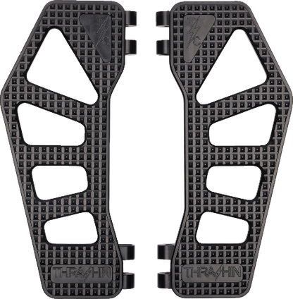Thrashin Apex Black Front Driver Floorboards 1980-2023 Harley Touring Softail