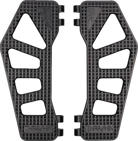 Thrashin Apex Black Front Driver Floorboards 1980-2023 Harley Touring Softail