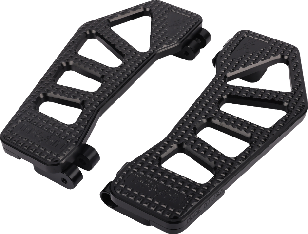 Thrashin Apex Black Front Driver Floorboards 1980-2023 Harley Touring Softail