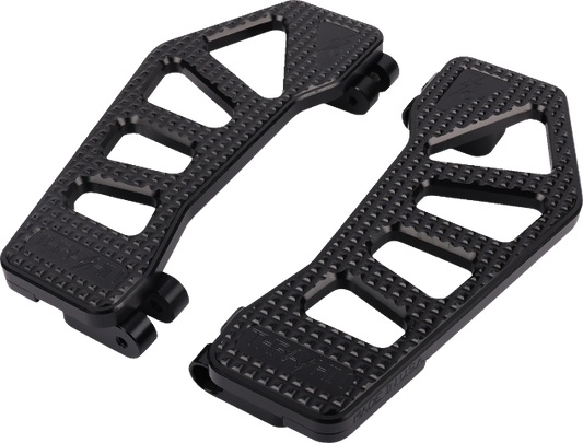 Thrashin Apex Black Front Driver Floorboards 1980-2023 Harley Touring Softail