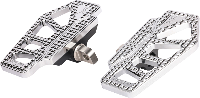Thrashin Apex Chrome Mini Male Mount Floorboards for 1957-17 Harley Softail Dyna