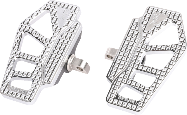Thrashin Apex Chrome Mini Male Mount Floorboards for 1957-17 Harley Softail Dyna