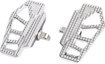 Thrashin Apex Chrome Mini Male Mount Floorboards for 1957-17 Harley Softail Dyna