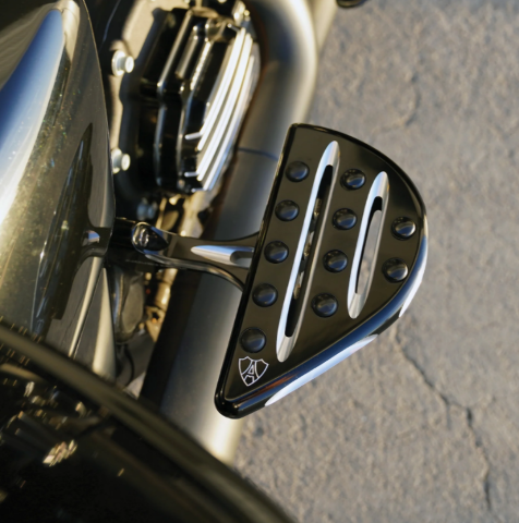 Arlen Ness Black Contrast Passenger Floorboard Mounts for 1993-26 Harley Touring
