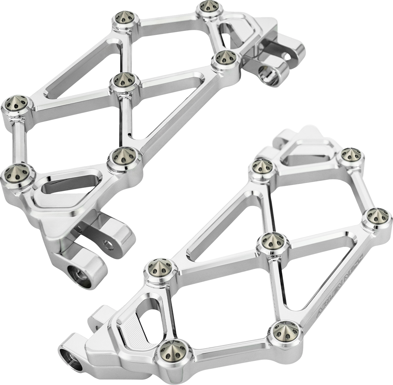 Arlen Ness Mini Diamond Chrome Driver Floorboards 1982-25 Harley Touring Softail