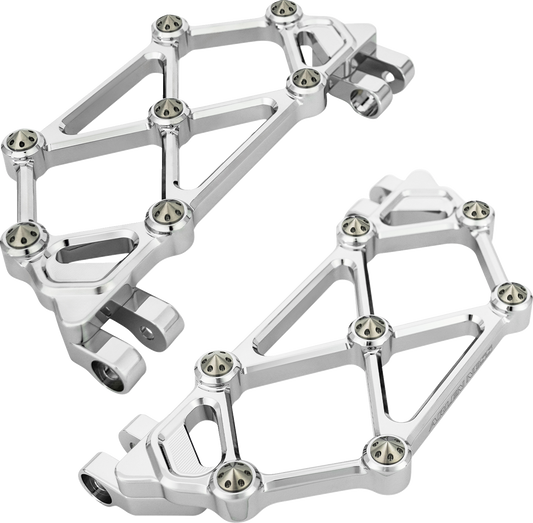 Arlen Ness Mini Diamond Chrome Driver Floorboards 1982-25 Harley Touring Softail