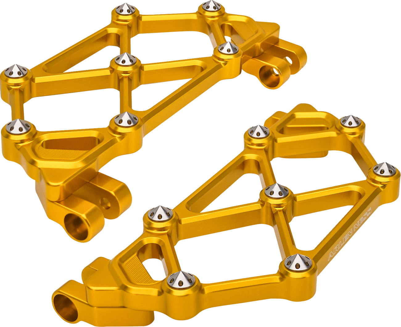 Arlen Ness Diamond Mini Gold Driver Floorboards 1982-2025 Harley Touring Softail