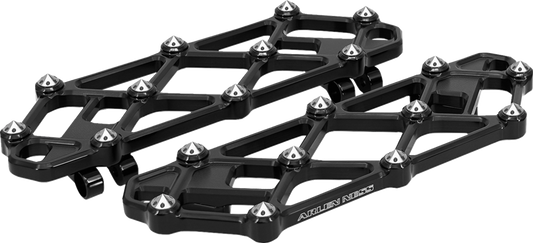 Arlen Ness Diamond Black Driver Floorboards for 1982-25 Harley Touring Softail