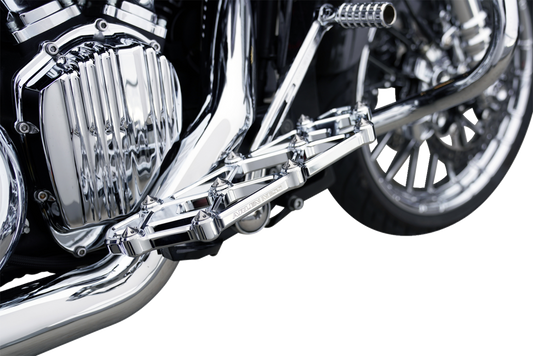Arlen Ness Diamond Chrome Driver Floorboards for 1982-25 Harley Touring Softail
