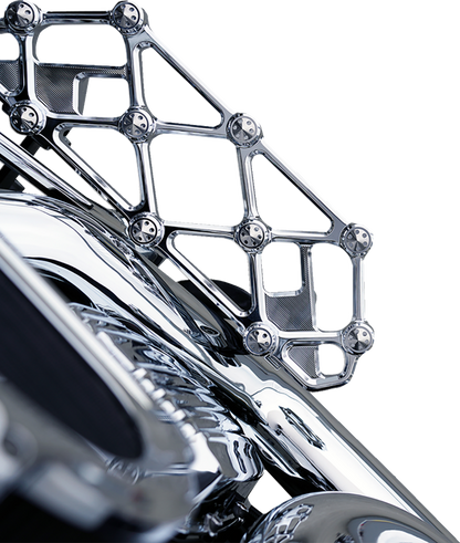 Arlen Ness Diamond Chrome Driver Floorboards for 1982-25 Harley Touring Softail