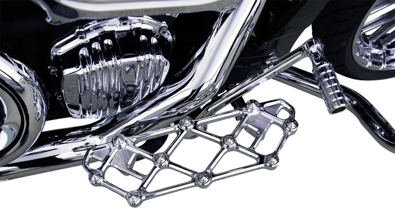 Arlen Ness Diamond Chrome Driver Floorboards for 1982-25 Harley Touring Softail