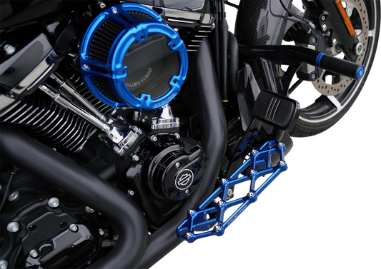 Arlen Ness Diamond Blue Driver Floorboards for 1982-2025 Harley Touring Softail