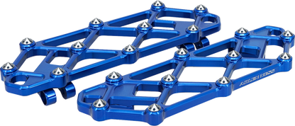 Arlen Ness Diamond Blue Driver Floorboards for 1982-2025 Harley Touring Softail