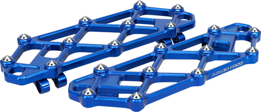 Arlen Ness Diamond Blue Driver Floorboards for 1982-2025 Harley Touring Softail