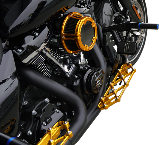 Arlen Ness Diamond Gold Driver Floorboards for 1982-2025 Harley Touring Softail