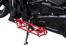 Arlen Ness Diamond Red Driver Floorboards for 1982-2025 Harley Touring Softail