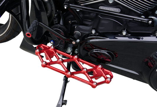 Arlen Ness Diamond Red Driver Floorboards for 1982-2025 Harley Touring Softail