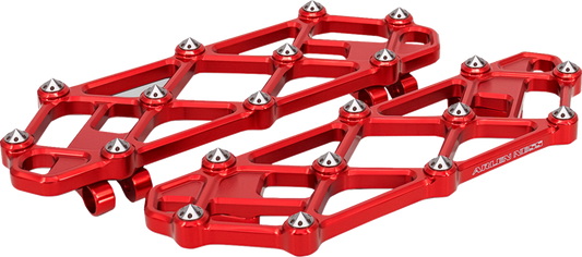Arlen Ness Diamond Red Driver Floorboards for 1982-2025 Harley Touring Softail