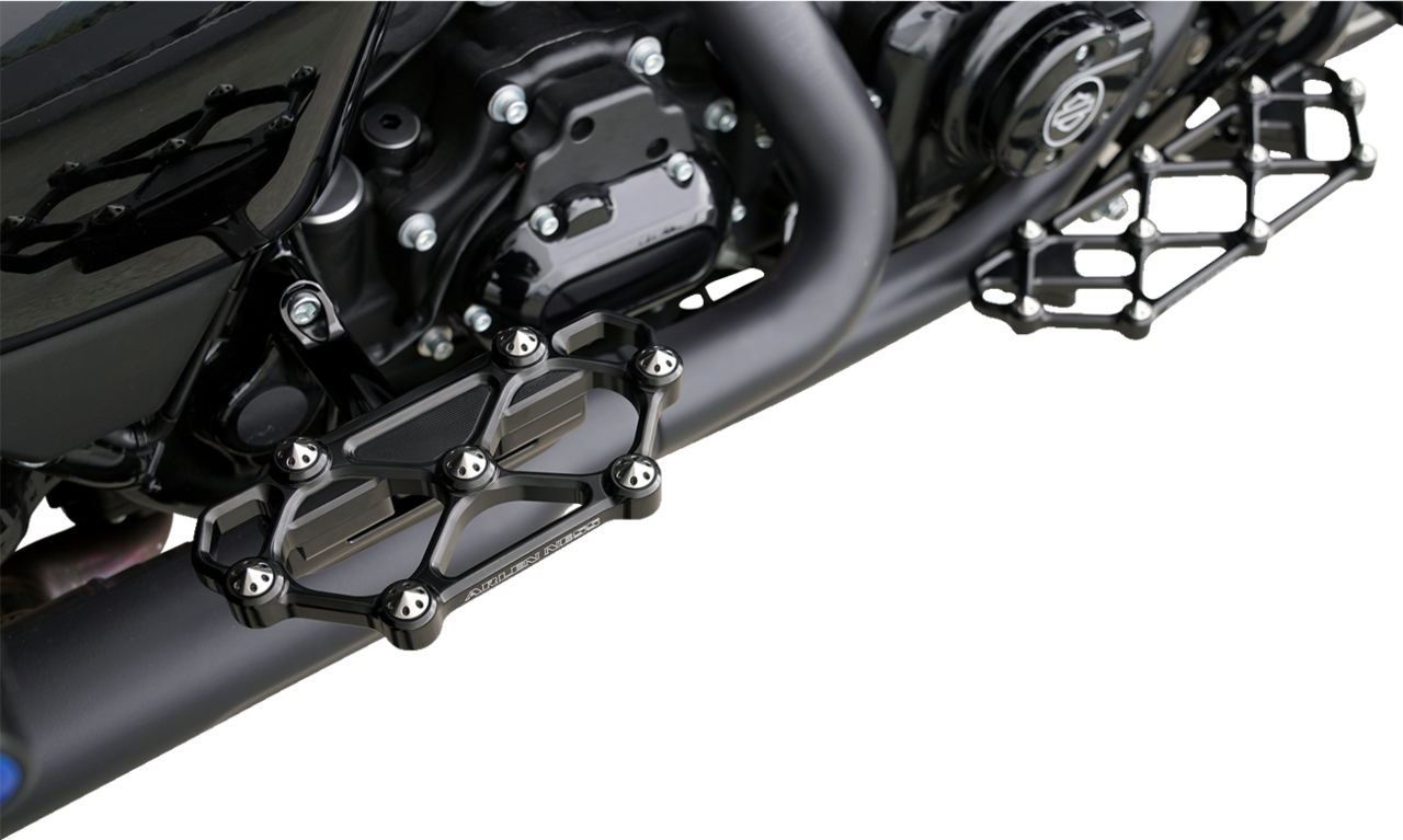 Arlen Ness Diamond Black Passenger Floorboards 1982-2025 Harley Touring Softail