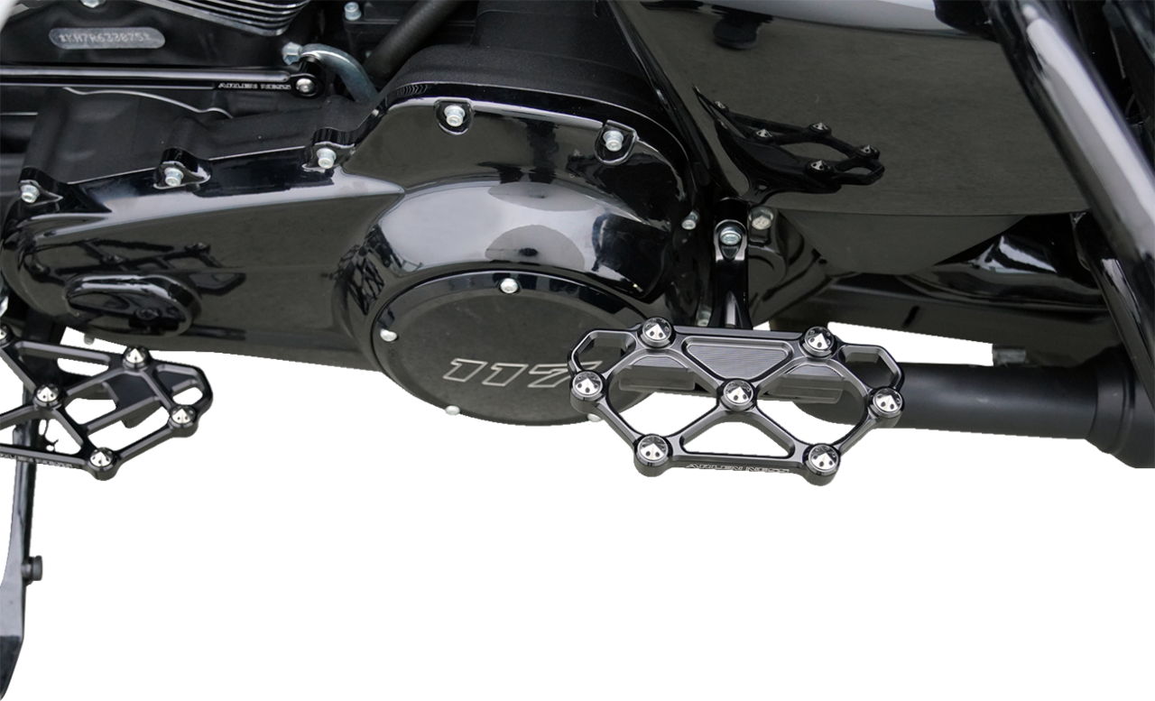 Arlen Ness Diamond Black Passenger Floorboards 1982-2025 Harley Touring Softail