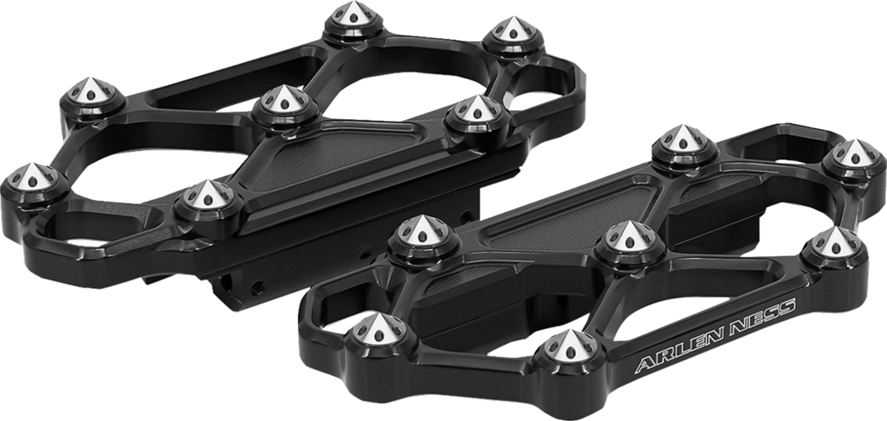 Arlen Ness Diamond Black Passenger Floorboards 1982-2025 Harley Touring Softail