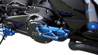 Arlen Ness Diamond Blue Passenger Floorboards 1982-2025 Harley Touring Softail