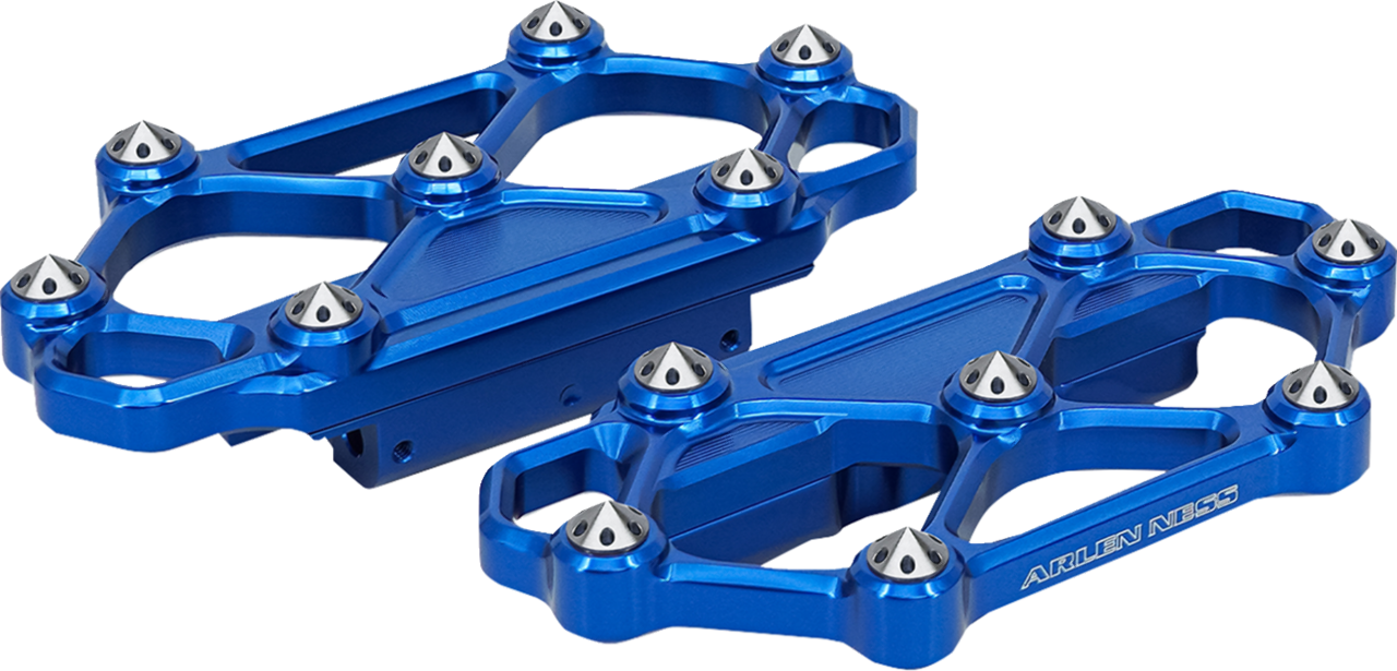 Arlen Ness Diamond Blue Passenger Floorboards 1982-2025 Harley Touring Softail