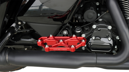 Arlen Ness Diamond Red Passenger Floorboards for 1982-25 Harley Touring Softail