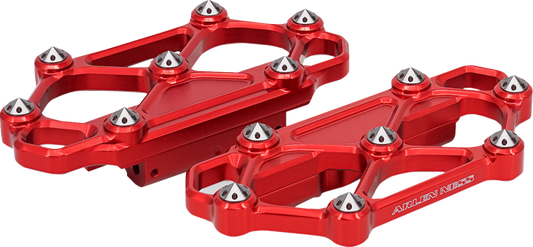 Arlen Ness Diamond Red Passenger Floorboards for 1982-25 Harley Touring Softail