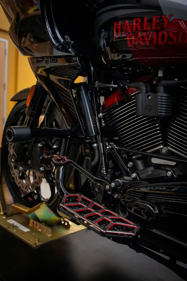 Koldin NXL Redline Driver Floorboards fits 1980-2025 Harley Touring Softail