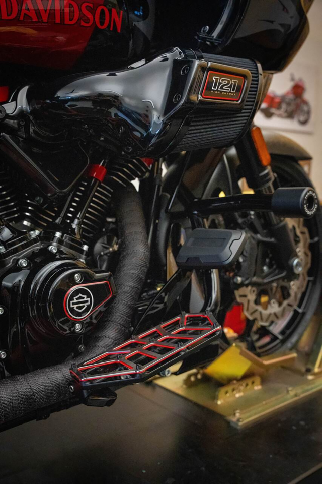 Koldin NXL Redline Driver Floorboards fits 1980-2025 Harley Touring Softail