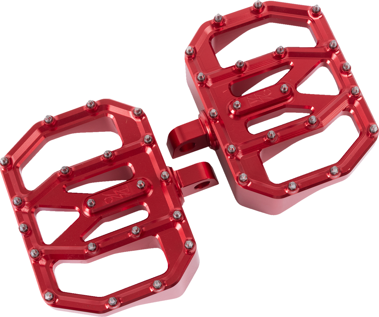 Thrashin Red Mini Aggressor Rear Floorboards for 1972-2025 Harley FXD FXR