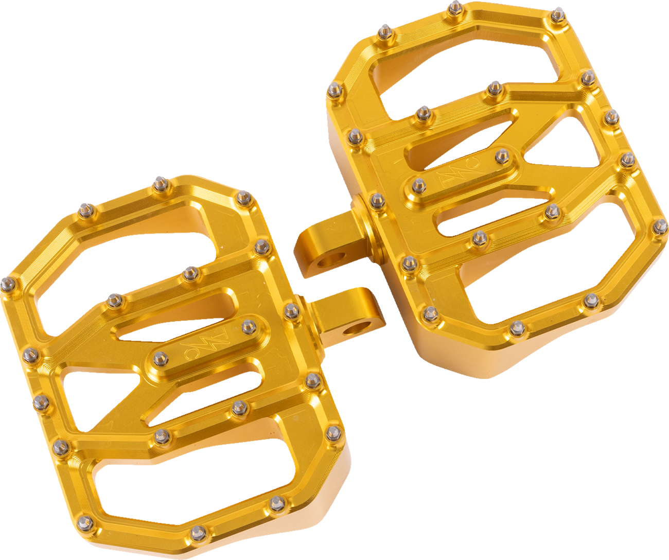 Thrashin Gold Mini Aggressor Floorboards for 1972-2025 Harley FXD FXR