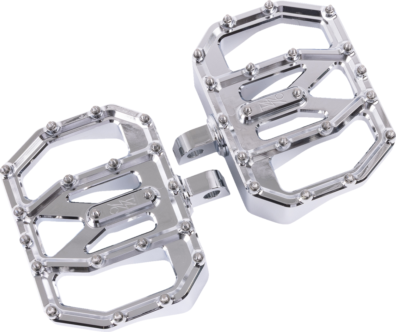 Thrashin Chrome Mini Aggressor Rear Floorboards for 1972-2025 Harley FXD FXR