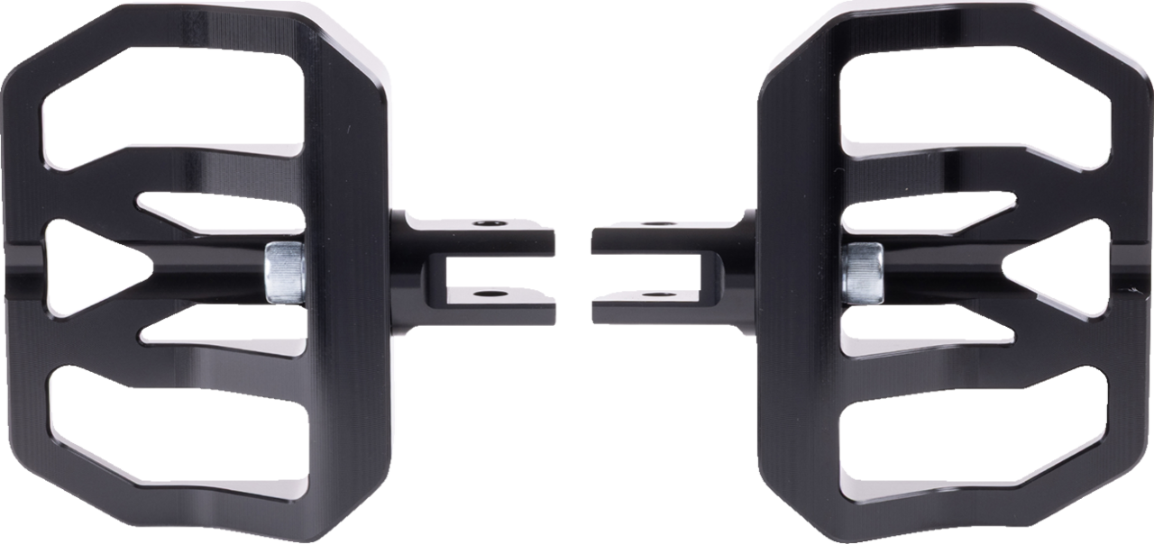 Thrashin Black Mini Aggressor Front Floorboards for 2018-2025 Harley Softail