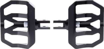 Thrashin Black Mini Aggressor Front Floorboards for 2018-2025 Harley Softail