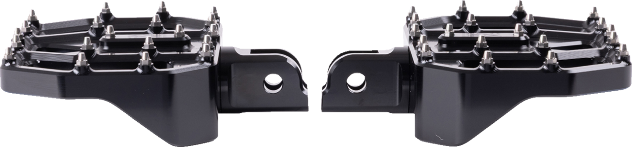 Thrashin Black Mini Aggressor Front Floorboards for 2018-2025 Harley Softail