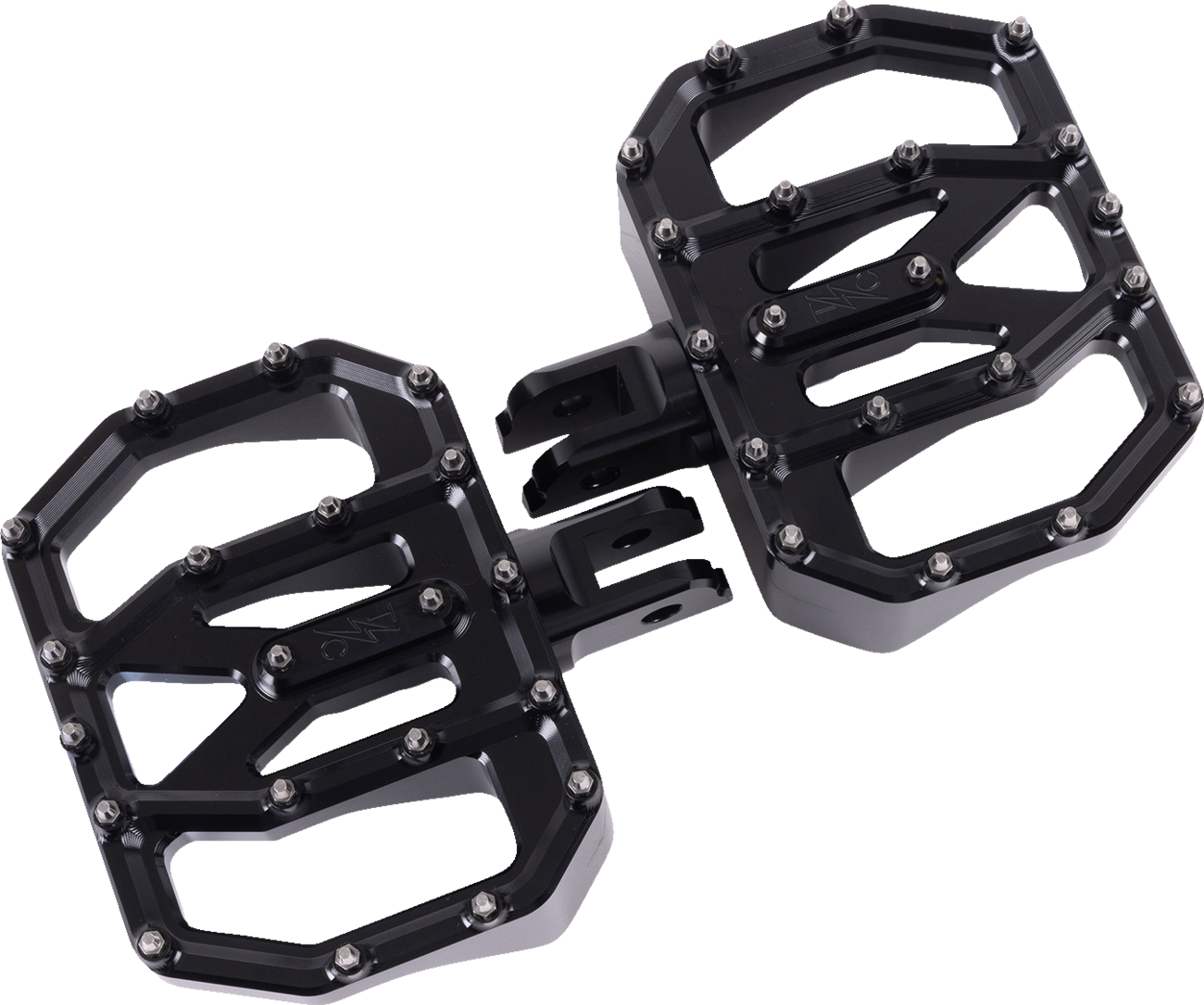 Thrashin Black Mini Aggressor Front Floorboards for 2018-2025 Harley Softail