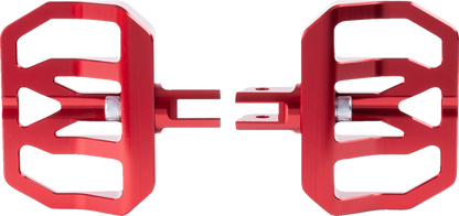 Thrashin Red Mini Aggressor Front Floorboards for 2018-2025 Harley Softail