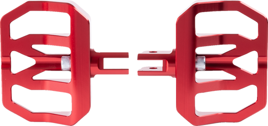 Thrashin Red Mini Aggressor Front Floorboards for 2018-2025 Harley Softail