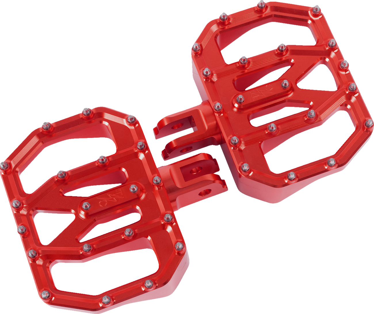 Thrashin Red Mini Aggressor Front Floorboards for 2018-2025 Harley Softail
