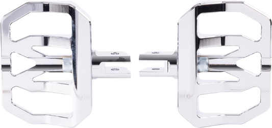 Thrashin Chrome Mini Aggressor Front Floorboards for 2018-2025 Harley Softail