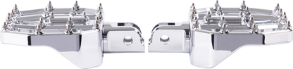 Thrashin Chrome Mini Aggressor Front Floorboards for 2018-2025 Harley Softail