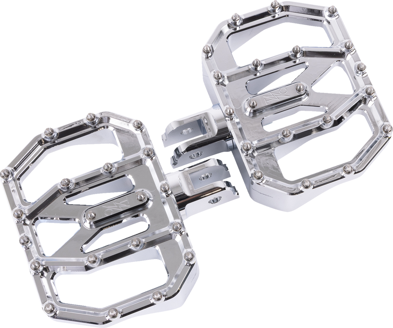 Thrashin Chrome Mini Aggressor Front Floorboards for 2018-2025 Harley Softail
